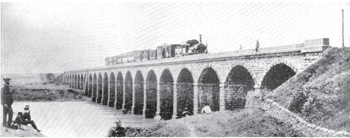 Fig. 1.4 First Railway Bridge linking Bombay with Thane, 1854
