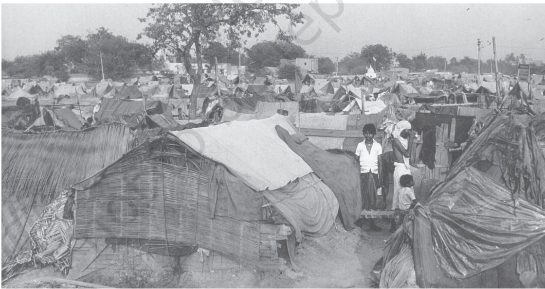 Fig. 1.3 A large section of India's population did not have basic needs such as housing