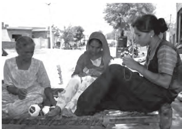 Fig. 6.1 Multinational companies sell footballs made in the houses of Jalandhar, Punjab