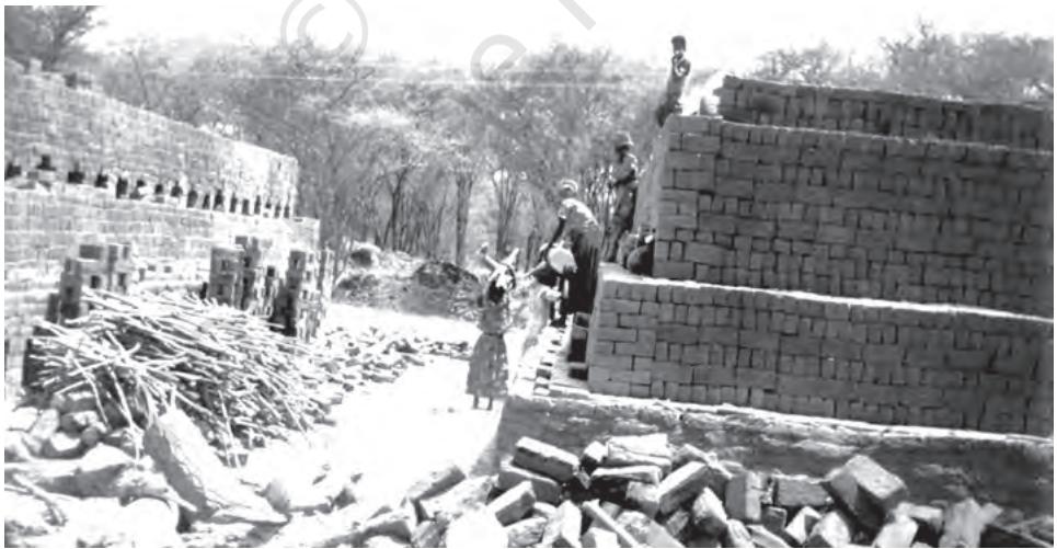 चित्र 4.6 विद्यालय छोड़ने वाले छात्र बाल श्रम को बढ़ावा देते हैं जिससे मानव पूँँजी का क्षय होता है