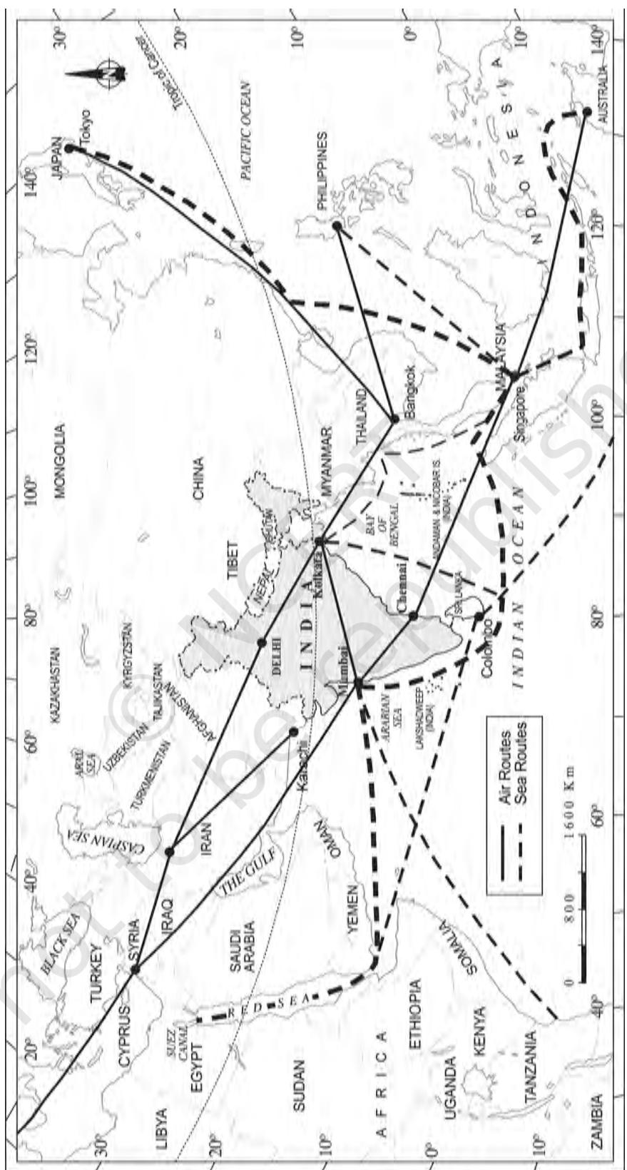 Figure 1.2 : Location of India in the Eastern World