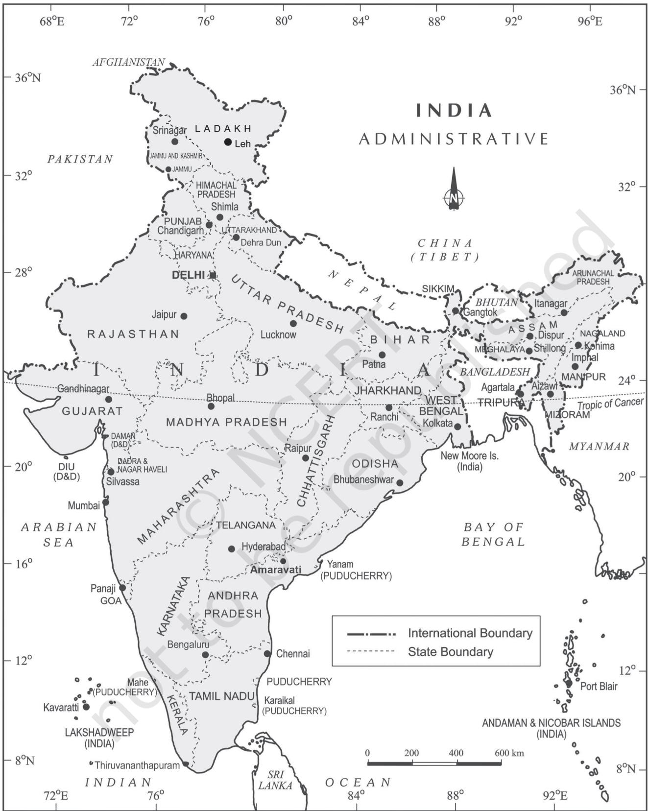 Figure 1.1 : India : Administrative Divisions