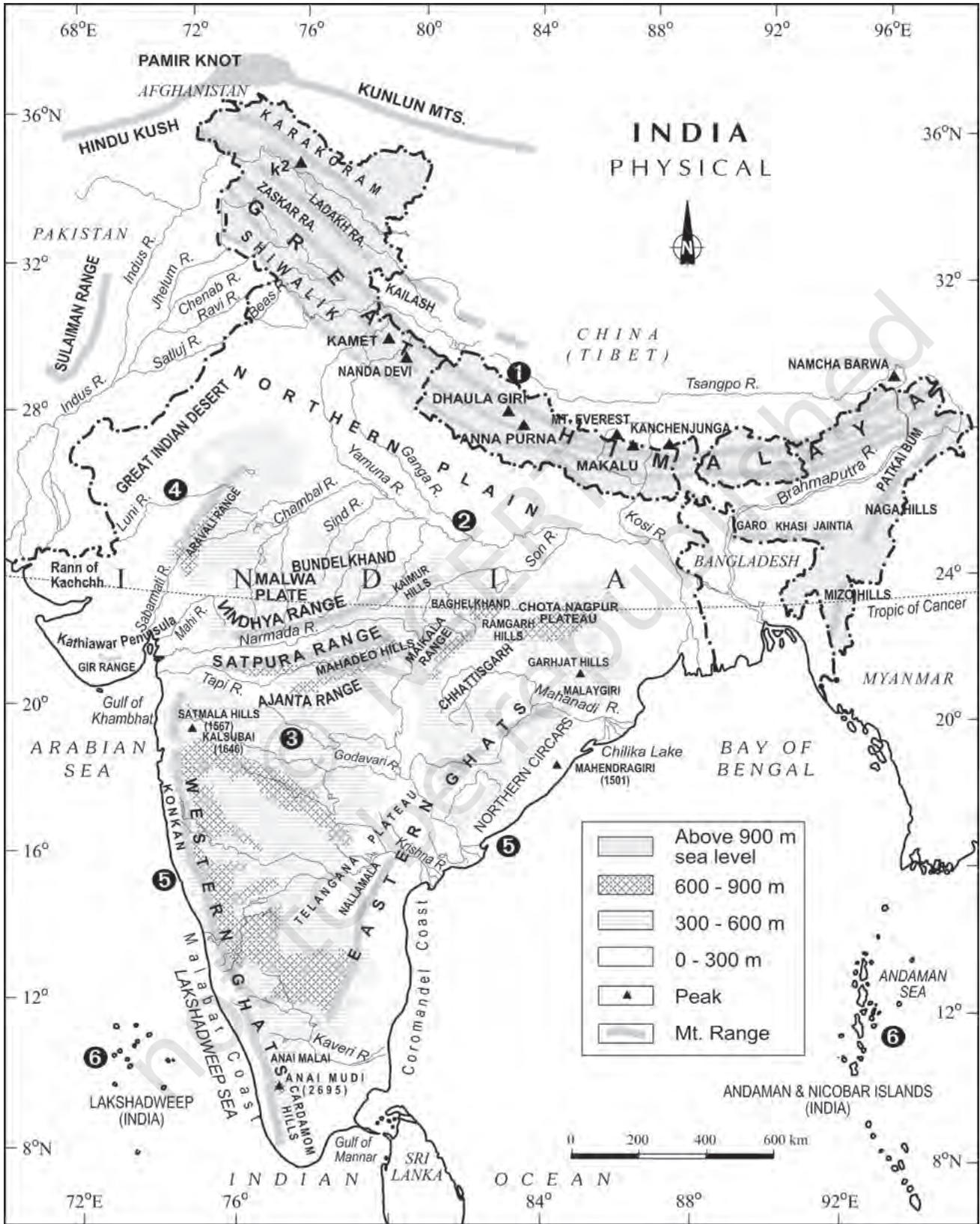 Figure 2.2 : India : Physical