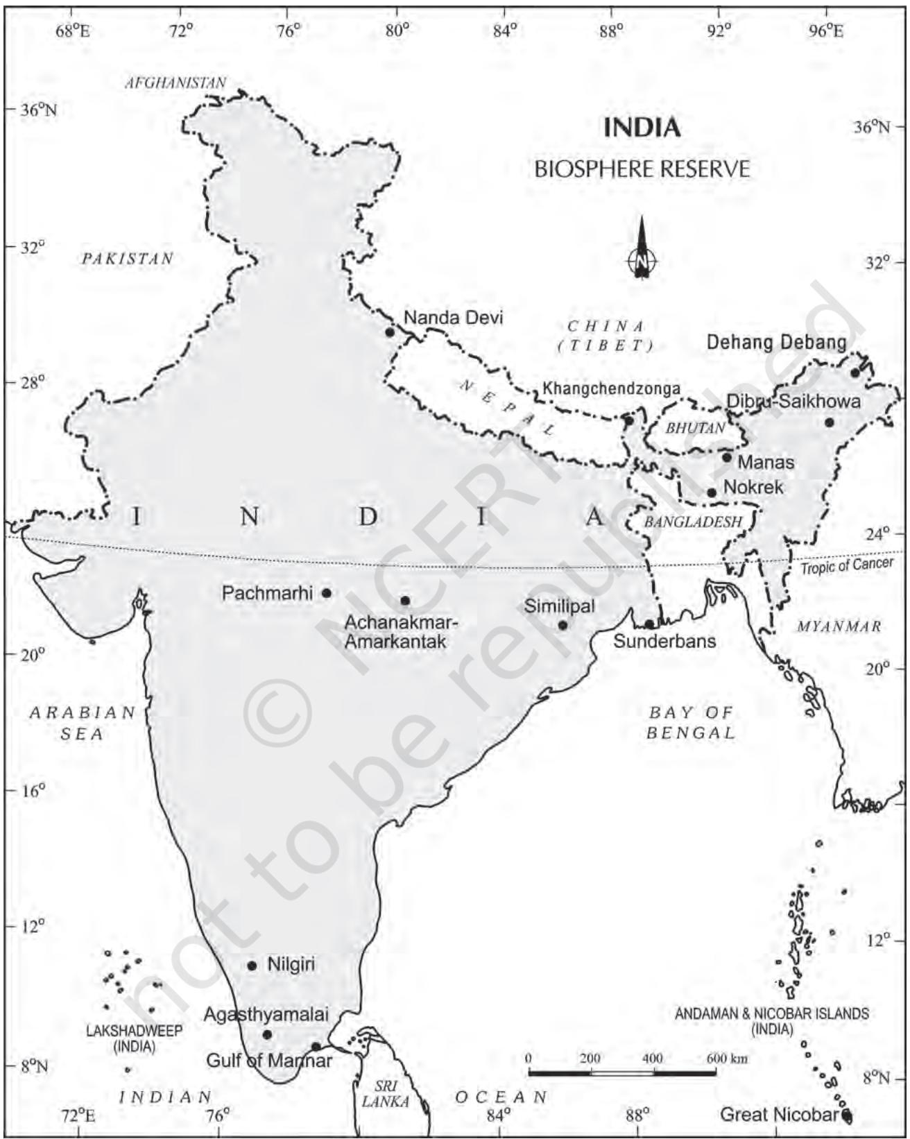 Figure 5.8 : India : Biosphere Reserves