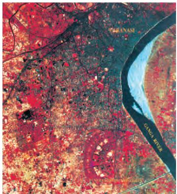 (b) Parts of Varanasi