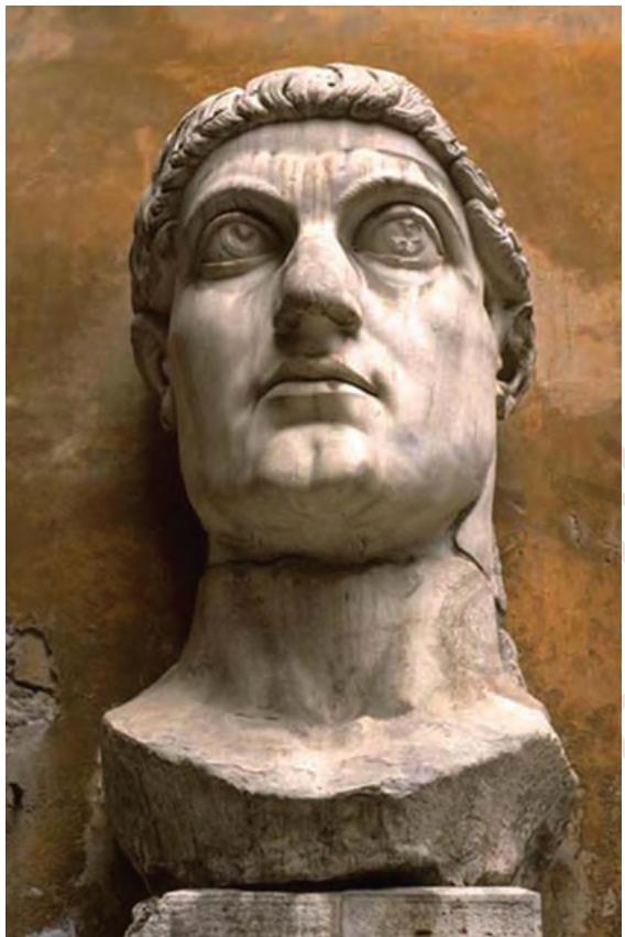 Part of a colossal statue of Emperor Constantine, 313 CE.