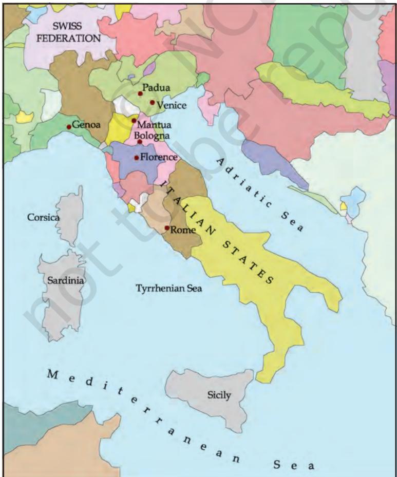 MAP 1: The Italian States