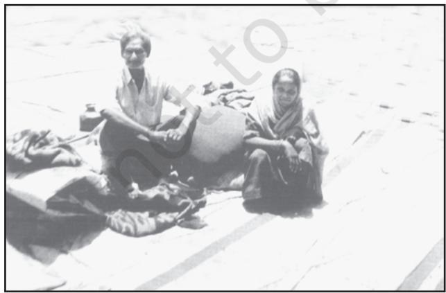 A homeless couple