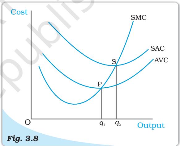 Short Run Costs. Short run marginal cost, average variable cost and average cost curves.
