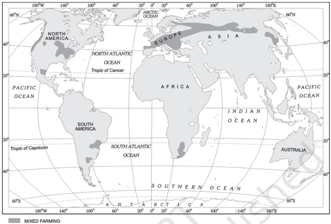 Fig. 4.14: Areas of Mixed Farming