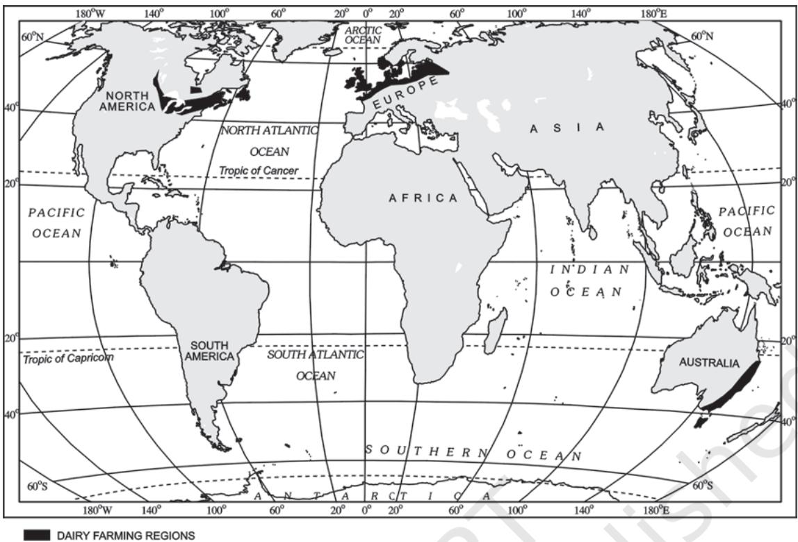 Fig. 4.16: Areas of Dairy Farming