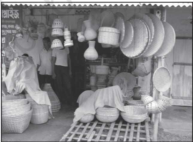 Fig. 5.3: Products of cottage industry on sale in Assam