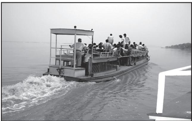 Fig. 7.12: Inland waterways are a major source of transport wherever the river is wide, deep and free of silt