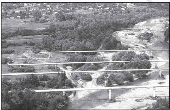 Fig. 7.17: Pipelines transporting natural gas in Ukraine