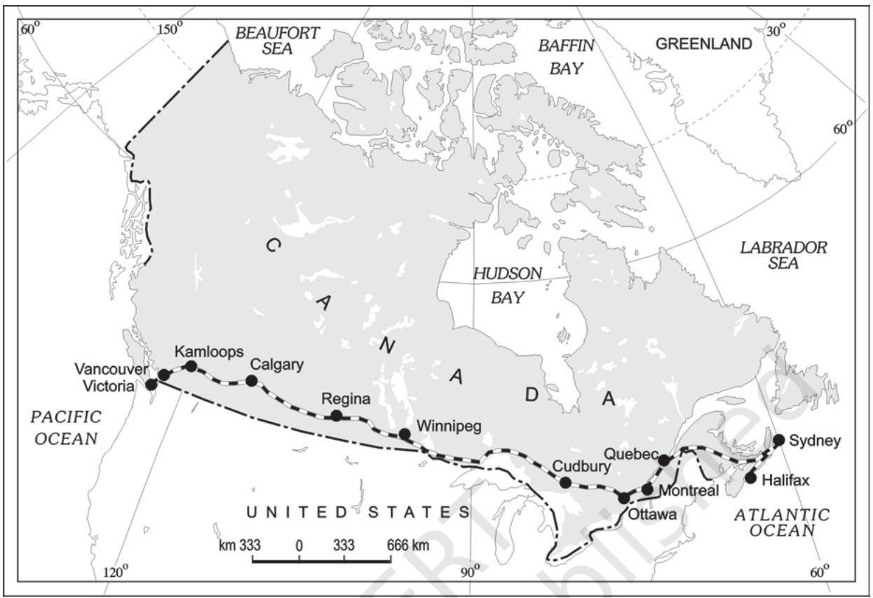 Fig. 7.6: Trans-Canadian Railway