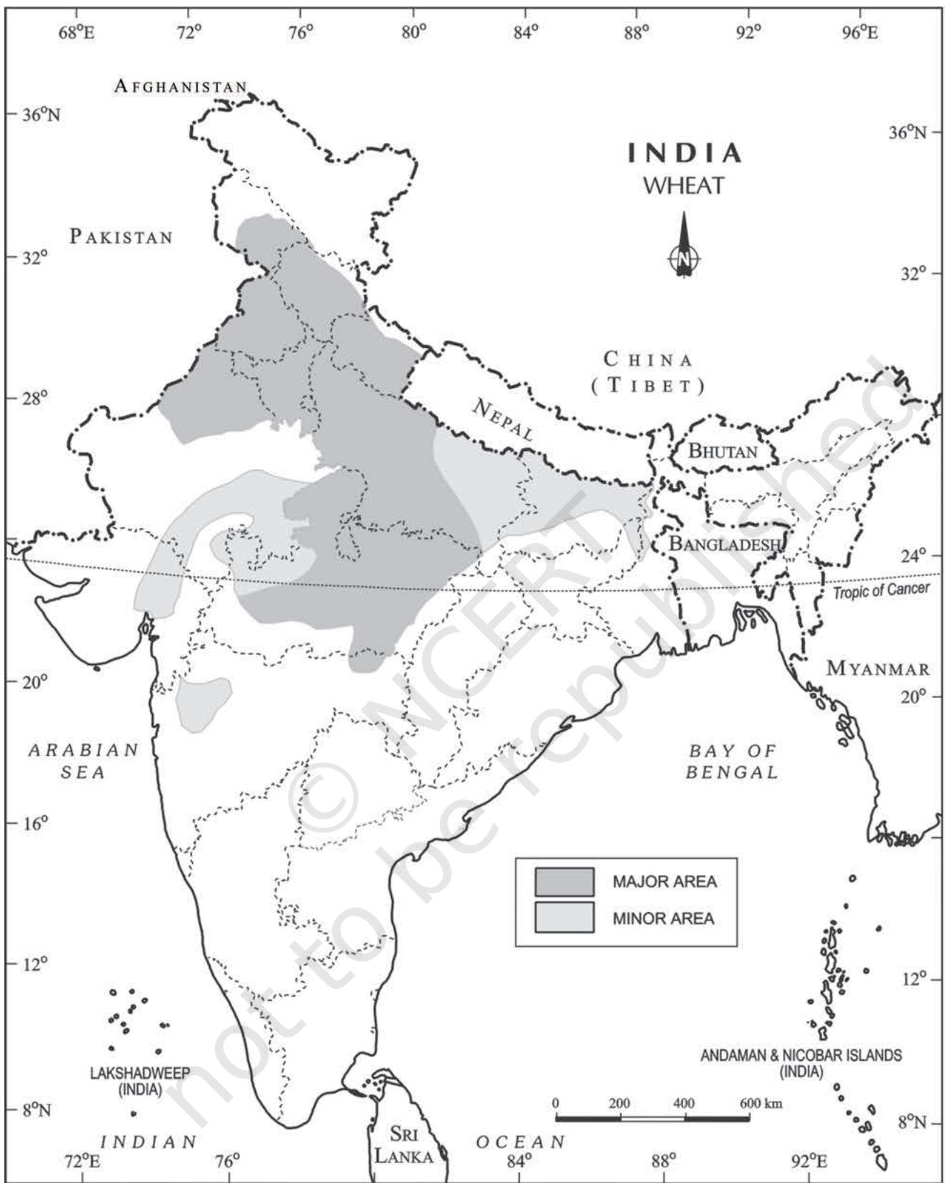 Fig. 3.4 : India - Distribution of Wheat
