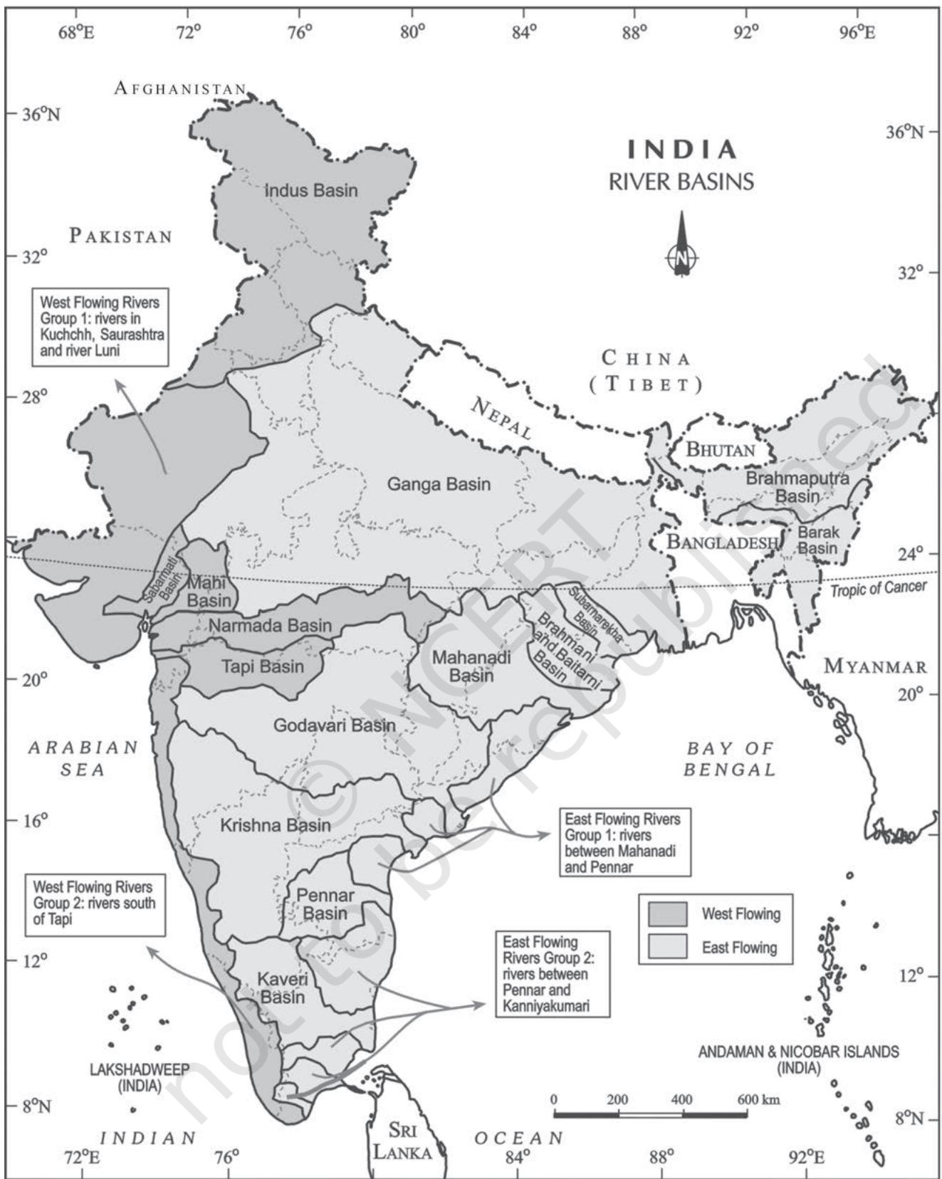 Fig. 4.1 : India - River Basins