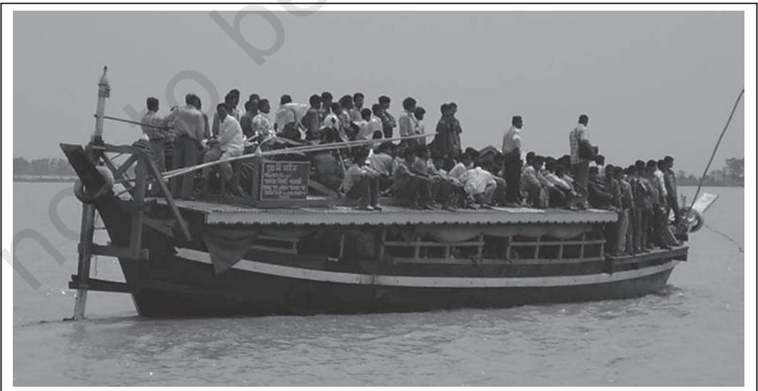 Fig. 7.6 : River navigation in the North-east