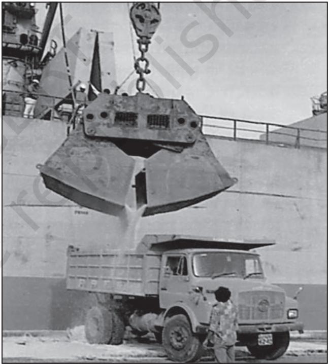 Fig. 8.3 : Unloading of goods on port