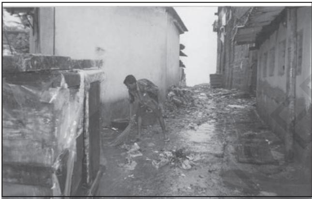 Fig. 9.3 : A view of urban waste in Mahim, Mumbai
