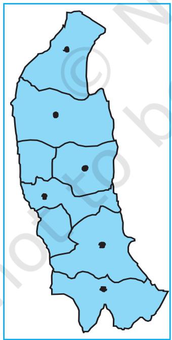 Fig. 4.12 : Location Map of the Cities of Western Uttar Pradesh