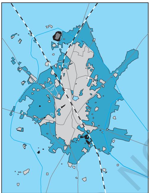 Fig. 4.10 : Urban Sprawl of Aligarh City, Uttar Pradesh during 1974-2001