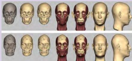 Reconstructed 3D facial features of Harappan male and female respectively.