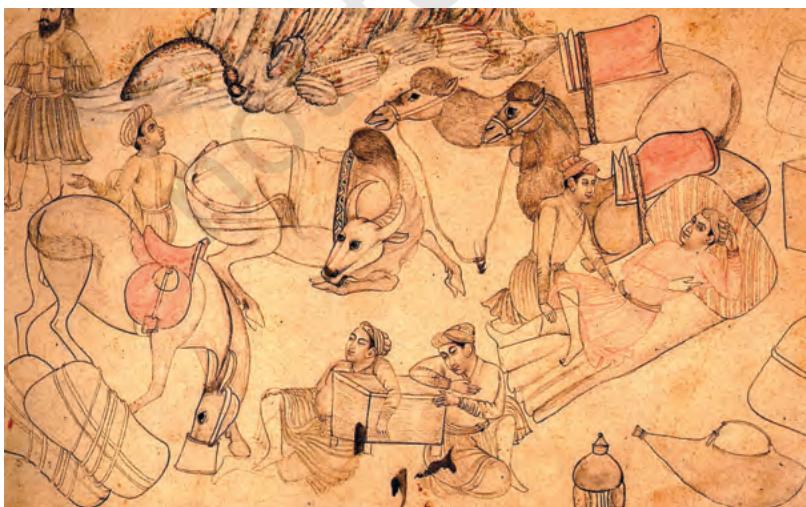 Fig. 5.14A painting depicting travellers at rest