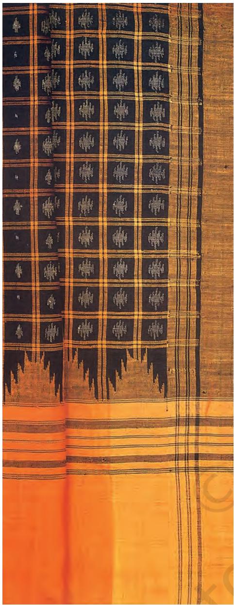 Fig. 5.10
Ikat weaving patterns such as this were adopted and modified at several coastal production centres in the subcontinent and in Southeast Asia.