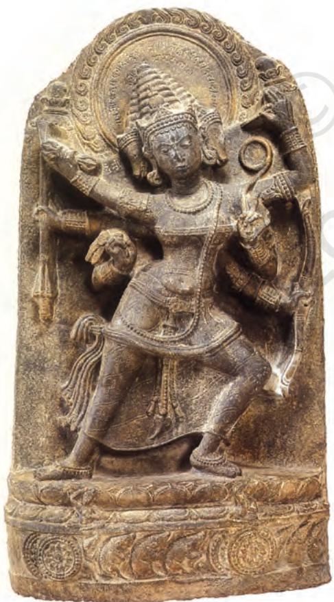 Fig. 6.3
Sculpture of a Buddhist goddess, Marichi (c. tenth century, Bihar), an example of the process of integration of different religious beliefs and practices