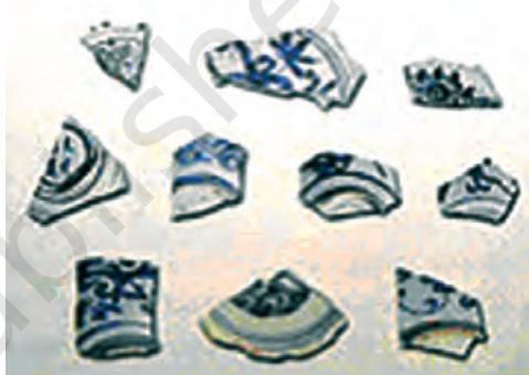 Fig. 7.9
Shards of Chinese porcelain
