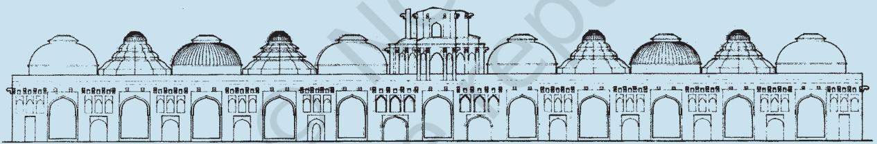 Fig. 7.16 a Elevation of the “elephant stables”
