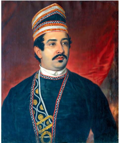 Fig. 9.6
Maharaja Mehtab Chand (1820-79)
When the Permanent Settlement was imposed, Tejchand was the Raja of Burdwan. Subsequently under Mehtab Chand the estate prospered. Mehtab Chand helped the British during the Santhal rebellion and the 1857 revolt.