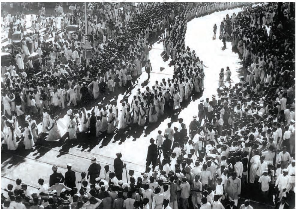 Fig. 11.12 Women's procession in Bombay during the Quit India Movement